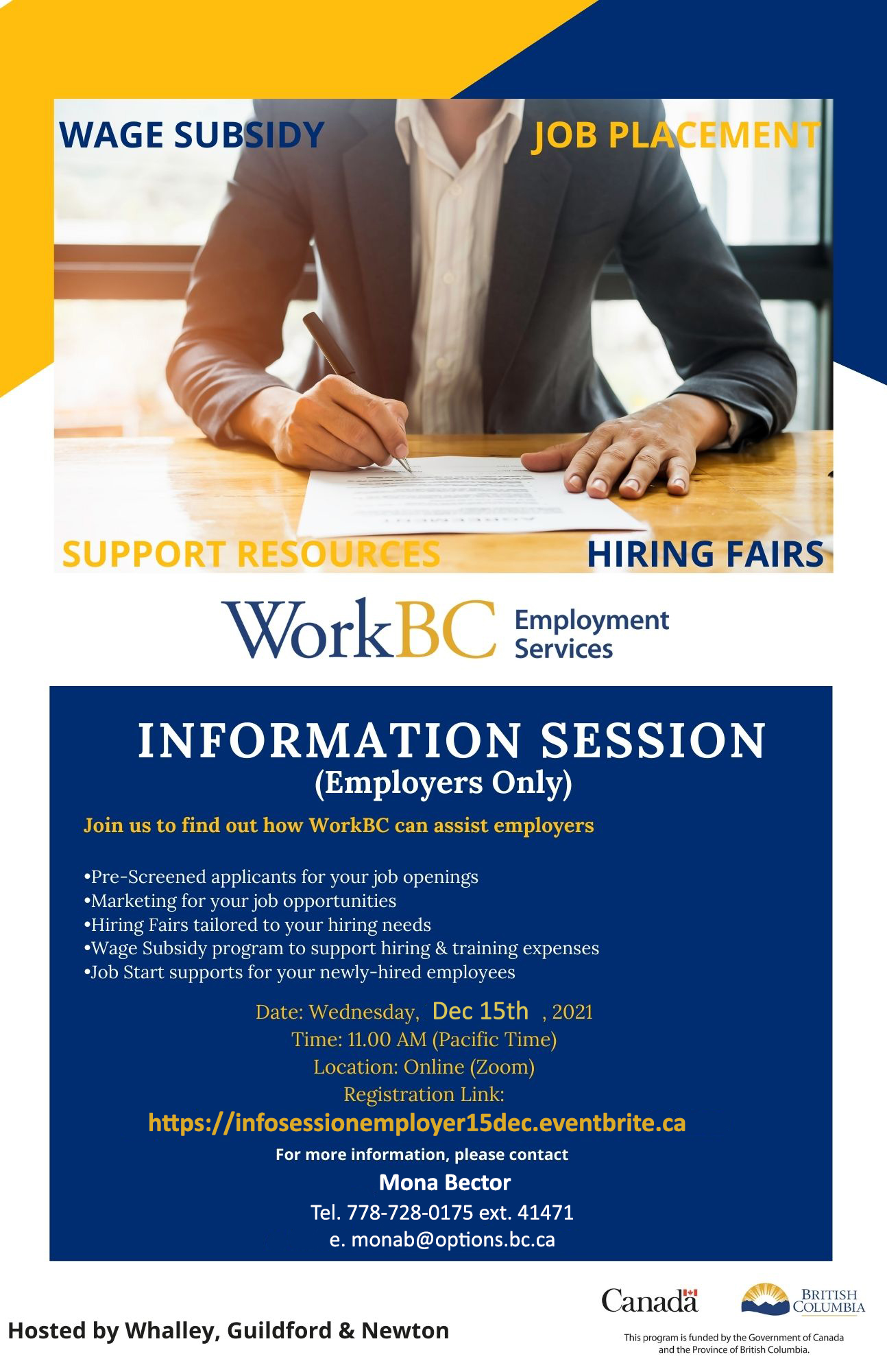 Surrey Newton WorkBC Information Session for Employers image